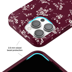 French Burgundy Floral iPhone Case