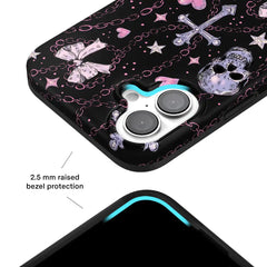 Pretty Punk Skulls iPhone Case