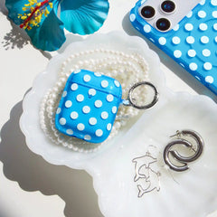 Aquamarine Polka Dot AirPod Case