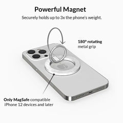 Clear Frosted Smiley MagSafe Grip Ring