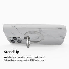White Marble MagSafe Grip Ring