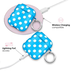 Aquamarine Polka Dot AirPod Case