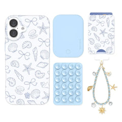 Coastal Seashells iPhone Bundle Set - Wallet