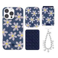 Denim Daisy iPhone Bundle Set - Wallet