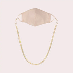 Mask Chain Necklace - 12mm Curb in Gold