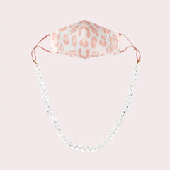 Mask Chain Necklace - 19mm Curb in Clear Lucite