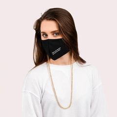 Mask Chain Necklace - 5mm Curb in Gold