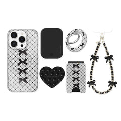 Lacy Black Bows iPhone Bundle Set