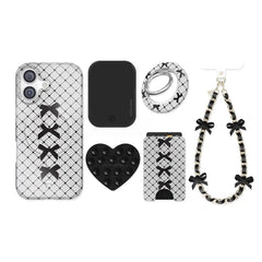 Lacy Black Bows iPhone Bundle Set