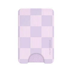 Lilac Vibe Checkered Magsafe Wallet