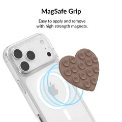 Cashmere Taupe Heart MagSafe MightyGrip