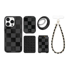 Noir Vibe Checkered iPhone Bundle Set
