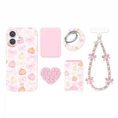 Pink Pumpkin Princess iPhone Bundle Set