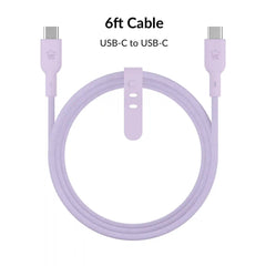 Soft Lilac Fast Charging Cable, 6ft USB-C