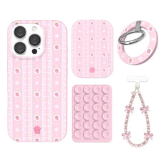 Strawberry Macaron iPhone Bundle Set - Grip