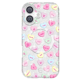 Sweet Hearts Glitter iPhone Case