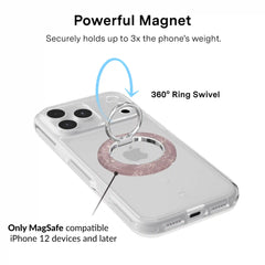 Dusty Floral Chrome MagSafe Grip Ring