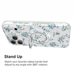 French Blue Floral MagSafe Grip Ring