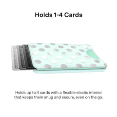 Mint Chrome Polka Dot MagSafe Wallet