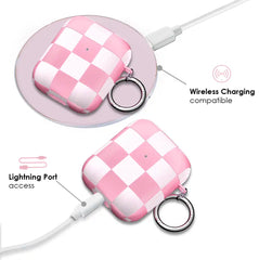 Pink Vibe Checkered AirPod Case