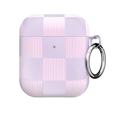 Lilac Vibe Checkered AirPod Case