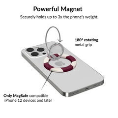 Burgundy Vibe Checker MagSafe Grip Ring