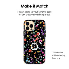 Black Wildflower Phone Ring