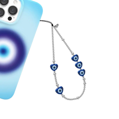 Evil Eye Heart Phone Charm