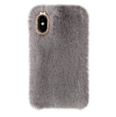 Gray Faux Fur iPhone Case