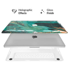 Emerald Gold Marble Macbook Case
