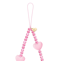 Pink Heart Phone Charm