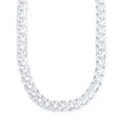 Mask Chain Necklace - 19mm Curb in Clear Lucite