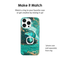 Emerald Marble Phone Ring