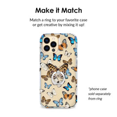 Leopard Butterfly Phone Ring