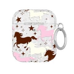 Pink Pony Glitter AirPod Case