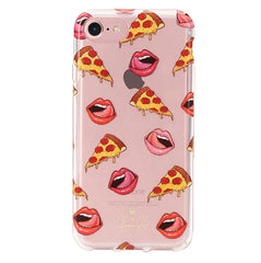 Pizza Lips iPhone Case by Kendall Vertes