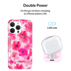 Cherry Blossom Portable MagSafe Charger Power Pack