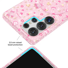 Pink Hanukkah Glitter Samsung Case