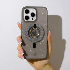 Grey Stardust Glitter MagSafe Grip Ring