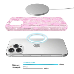 Ghosted Pink Glitter iPhone Case