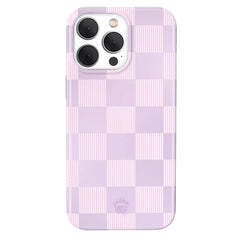 Lilac Vibe Checkered iPhone Case