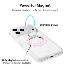 Dainty Pink Floral MagSafe Grip Ring