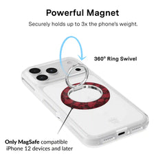 Dark Cherry Floral MagSafe Grip Ring