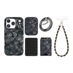 Floral Rose Gold Chrome iPhone Bundle Set