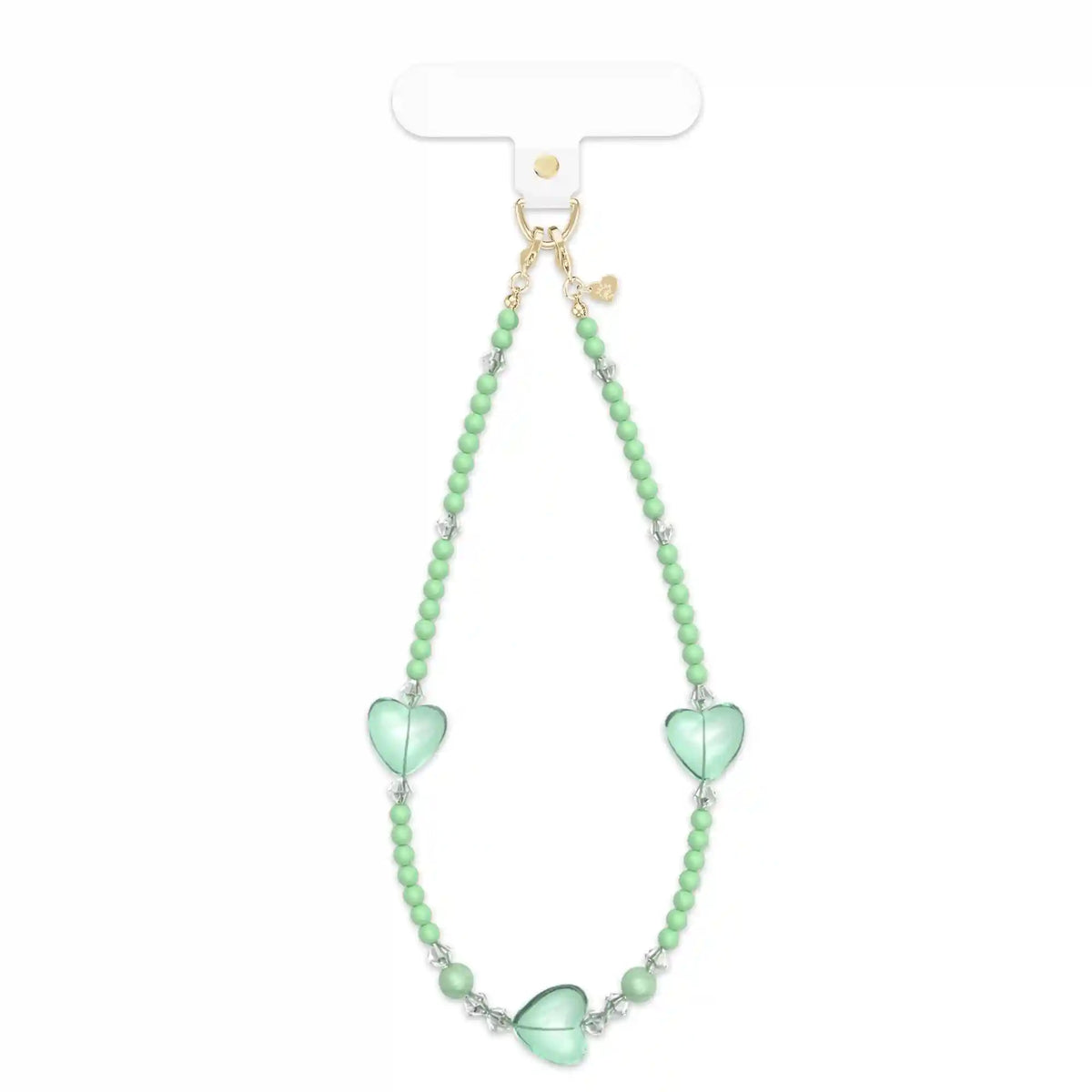 Green Heart Phone Charm