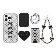 Lacy Black Bows iPhone Bundle Set