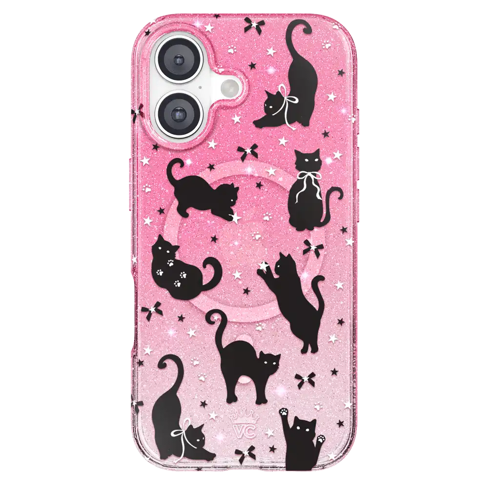 Lucky Kittens Glitter iPhone Case