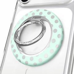 Mint Chrome Polka Dot MagSafe Grip Ring