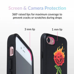 Neon Rose iPhone Case by Nessa