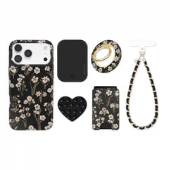 Nightbloom Gold Chrome Floral iPhone Bundle Set